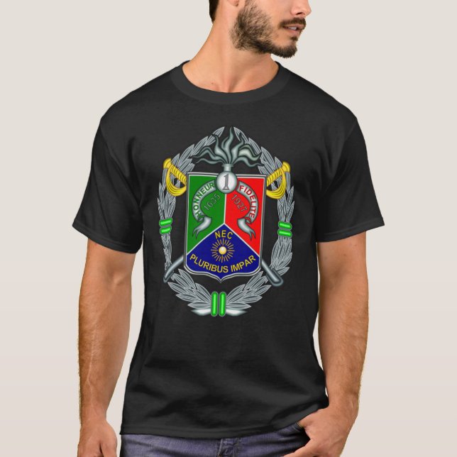 1:a utländska kavalleriregionen - 1:a Régiment Étr T Shirt (Framsida)