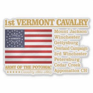 1:a Vermont Cavalry (BH) Klistermärken
