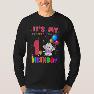 1 Ålder Elphants Boys Fantastisk Si 1:e födelsedag T Shirt