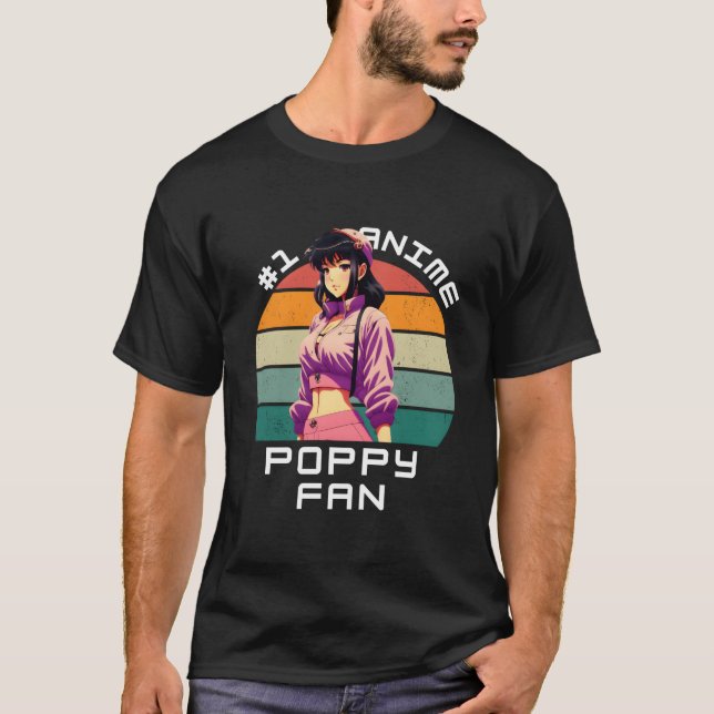 1 Anime Poppy Ga Kawaii Vacker T Shirt (Framsida)