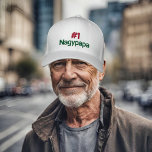 #1 Anpassningsbar för Nagypapa Baseball Cap<br><div class="desc">#1 Textdesign för Nagypapa på ungerska. Det är elak nummer ett farfar. Den kommer i rött,  vitt och grönt .Underbar gåva till din nagypapa .Design av Alma Wad. Den här utformningen är också populär på T-shirts.</div>