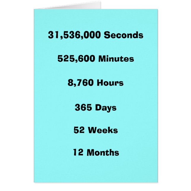 1 år any långt dig skiva det hälsningskort (Framsidan)