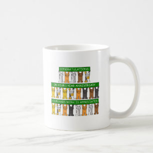 1 år arbetsårsdag för anställd kaffemugg