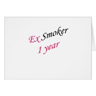 1 år före detta-rökare hälsningskort