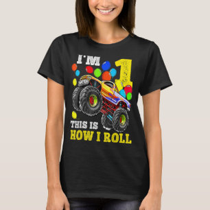 1 år gammal 1:a födelsedag, Lastbil-bil T Shirt