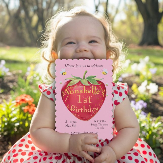1 år gammal 1 dag födelsedag första baby party inbjudningar (Skapare uppladdad)