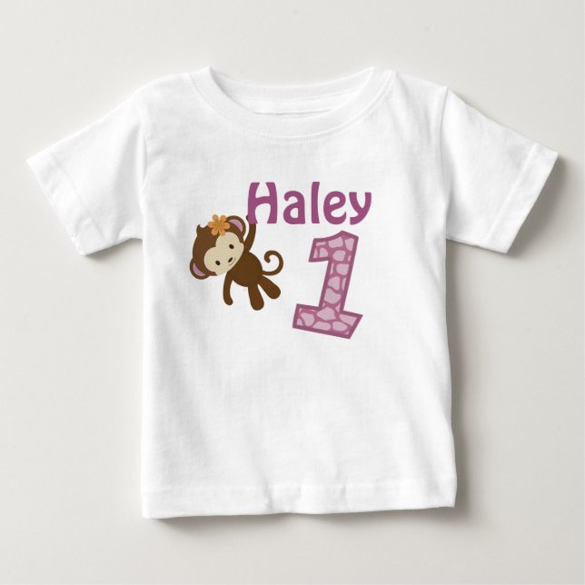 1 år gammal födelsedagt-skjorta CJ-orchid style#3 Tröja (Framsida)