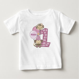 1 år gammal födelsedagt-skjorta CJ-orchid style# Tee