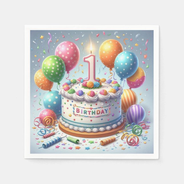 1 år gammal pappersservett (Framsidan)