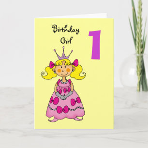 1-årig prinsessa (blondinskt hår) kort