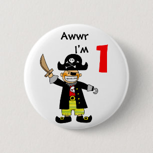 1 åriga piratpojke knapp