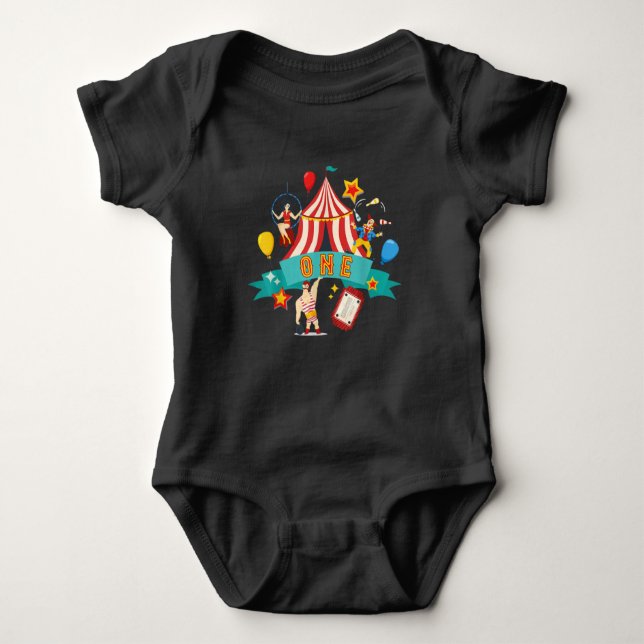 1 års ålder Circus Performer 1:a födelsedag Karniv T Shirt (Framsida)
