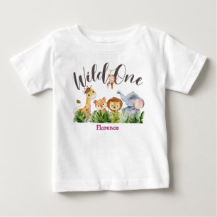 1 års ålder Vild ett 1:a födelsedag T Shirt