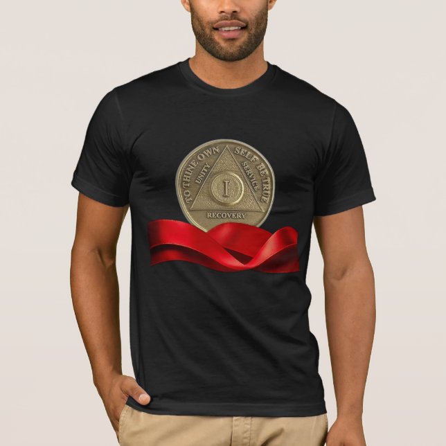 1 års årsdag för myntdumet t shirt (Framsida)