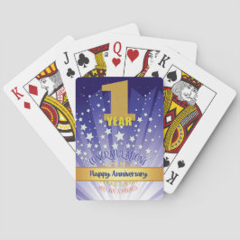 1 års återställningsårsdag, fet siffra casinokort
