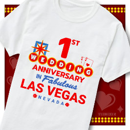 1-års bröllopsjubileum för fantastiskt par i Las V T Shirt