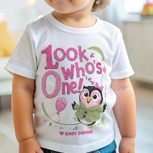 1-års födelsedag Glad Ugglas födelsedag T Shirt