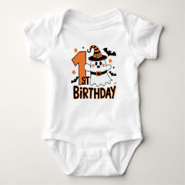 1-års födelsedag med spöke och fladdermöss Hallow T Shirt
