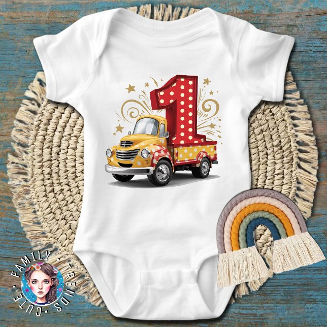 1-års födelsedags dumper lastbil t shirt (Skapare uppladdad)