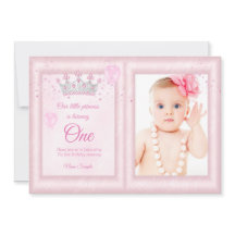 1-års födelsedags flickor Ballonger Rosa Foto