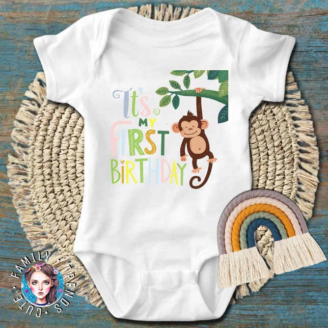 1-års födelsedagsapa t shirt (Skapare uppladdad)