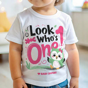 1-års födelsedagsuggla t shirt