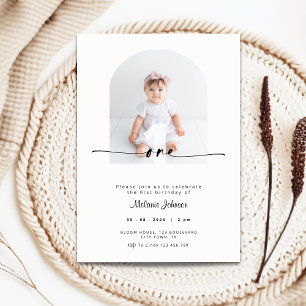 1-års inbjudan med foto
