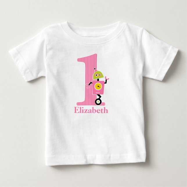 1-års Robot T-shirt (Framsida)