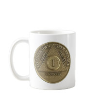 1 års Sober Medallion Coin Lycklig-årsdag