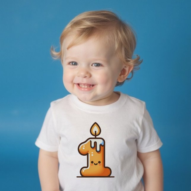 1-årsdag Cute Kawaii T Shirt (One-year birthday Cute Kawaii Baby T-Shirt)