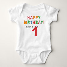 1-årsdag Färgglada alfabet med förnamn