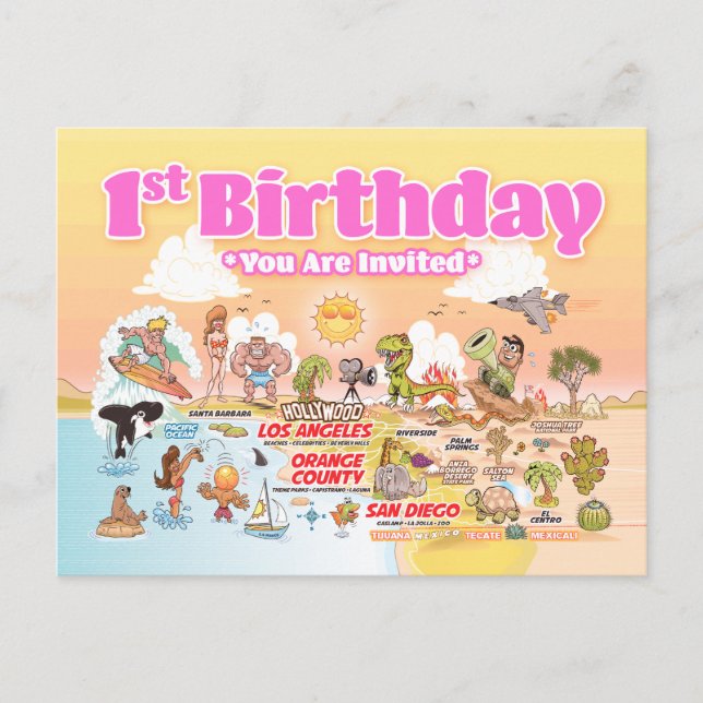 1-årsdag SoCal Meddelande Vykort (Framsida)