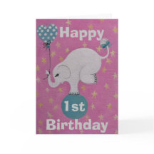 1-årsdagStandard, 5" x 7" Viklad gratulationskort