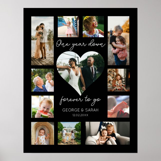 1-årsfotot 1 år för evigt poster (Framsidan)