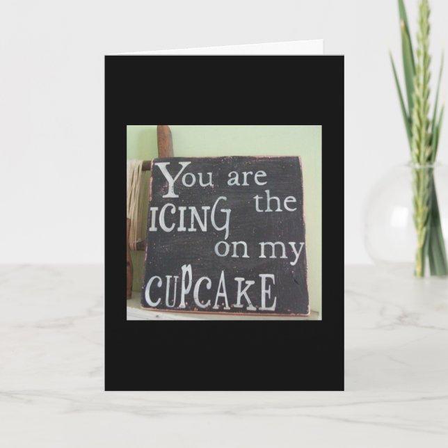 1-ÅRSHÖGTID - DU ÄR GLASYREN PÅ MIN CUPCAKE KORT (Framsida)