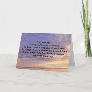 1-årsjubileum kort