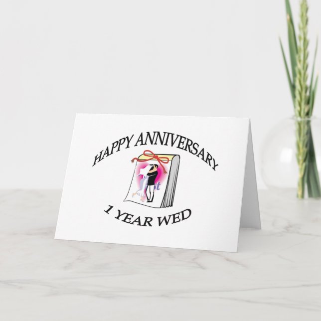 1-årsjubileum kort (Framsida)