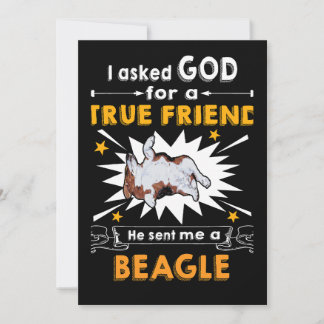 1 Asked Gud - True Friend - A Beagle Julkort