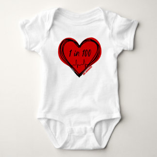 1 av 100 CHD-medvetenhet Baby-bodysuit T Shirt