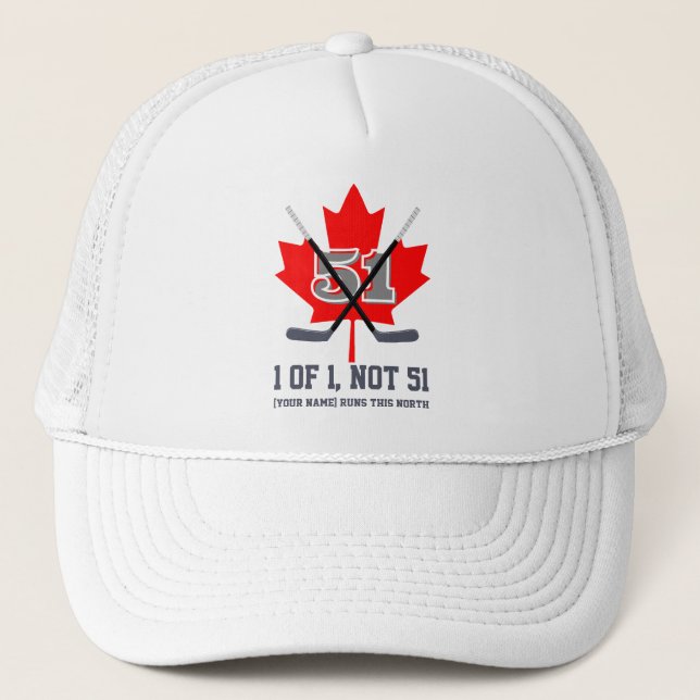 1 av 1 Inte 51 Canadian Identity Maple Löv Hockey Keps (Framsida)