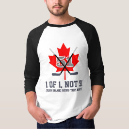 1 av 1 Inte 51 Canadian Identity Maple Löv Hockey T Shirt
