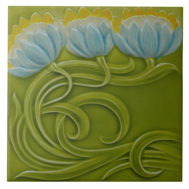 #1 av 3 Repro German Art nouveau Jugendstill Kakelplatta (Framsidan)