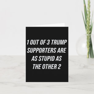 1 av 3 Trump-supportrar är lika tröga som operativ Kort