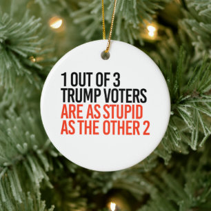 1 av 3 Trump Voters Julgransprydnad Keramik