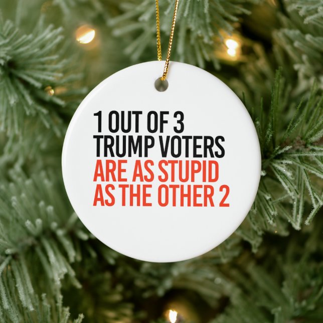 1 av 3 Trump Voters Julgransprydnad Keramik (Träd)