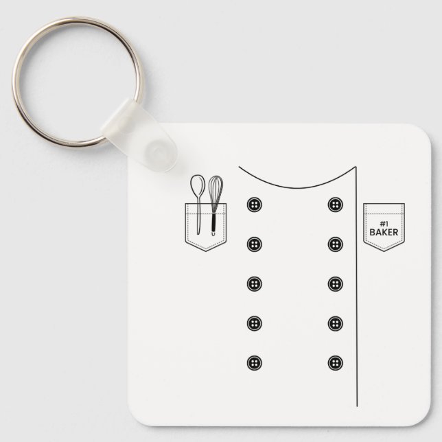 #1 Baker-ryggsäck-svamp Nyckelring (Framsida)