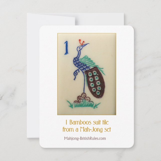 1 bambukostym belägger med tegel - det förklarande inbjudningar (Framsida)