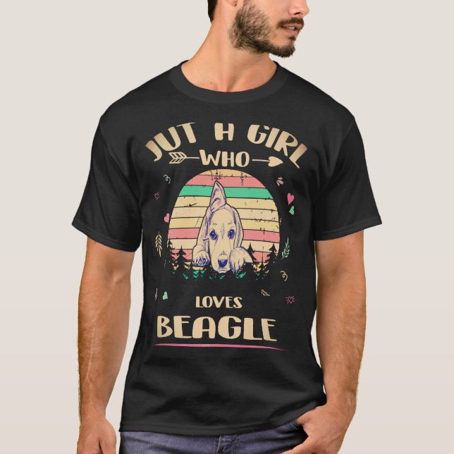 1 Bara en tjej som älskar Beagle T Shirt (Framsida)
