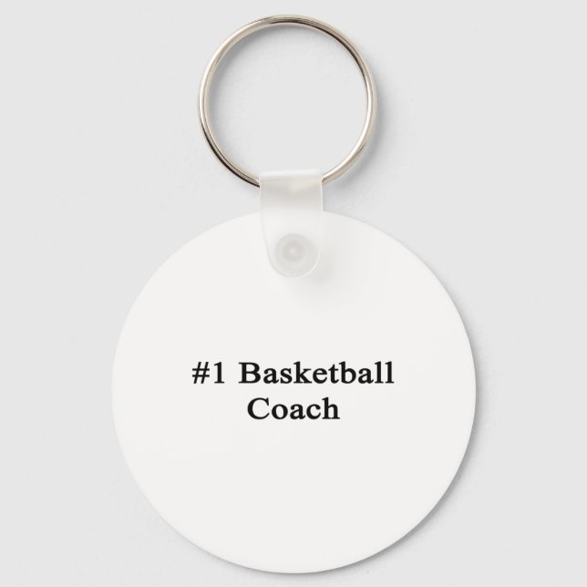 #1 Basketball Coach Nyckelring (Framsida)