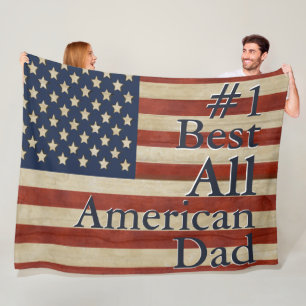 #1 Bästa alla amerikanska Stater-Flagga i Pappa Fleecefilt